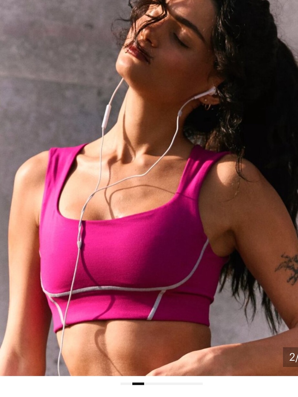 NWOT Free People You’re A Peach Sports Bra in Berry Blitz, XS